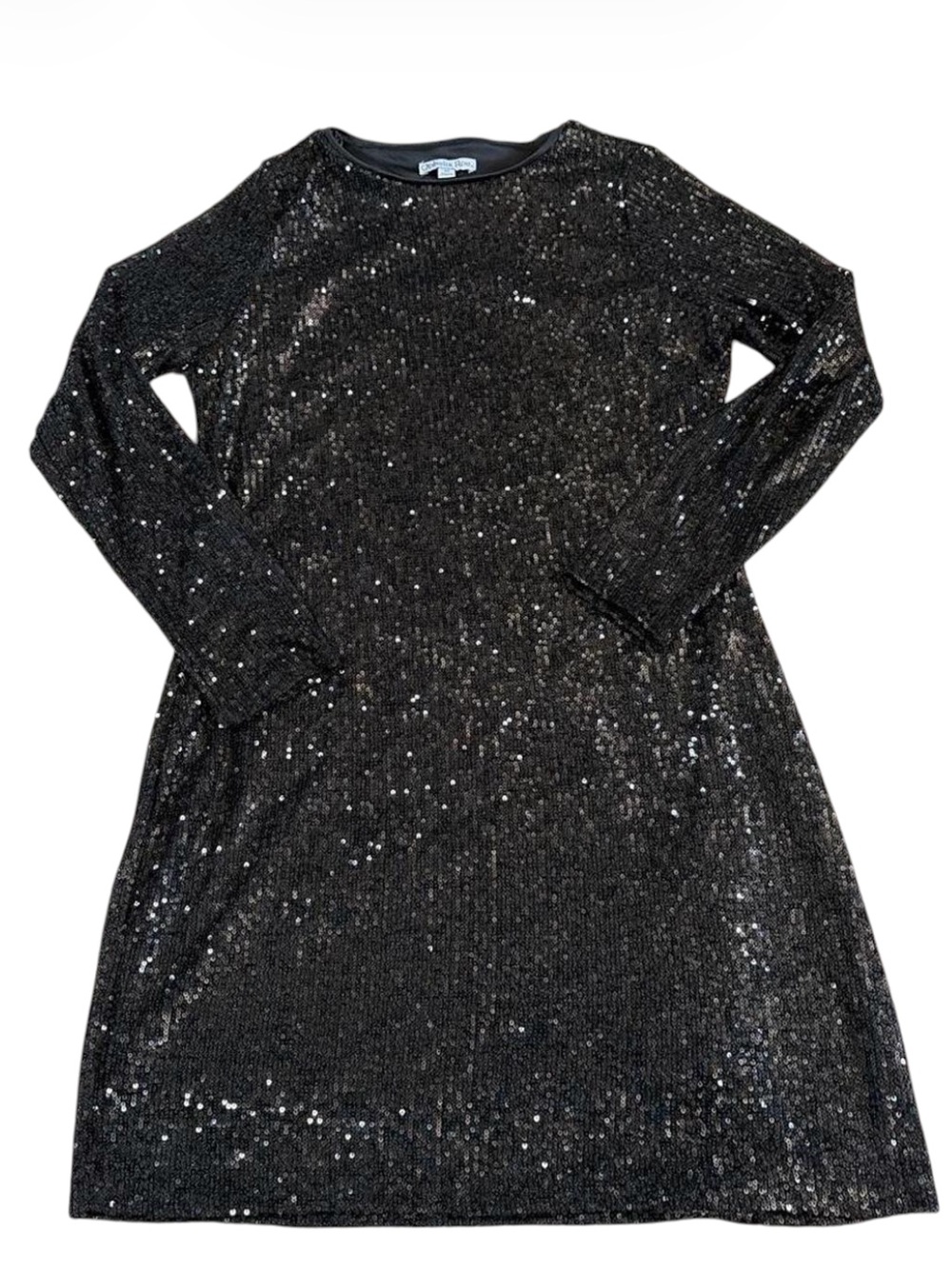 Ophelia Roe Black Sequin Long Sleeve Party Cocktail Dress Women’s M